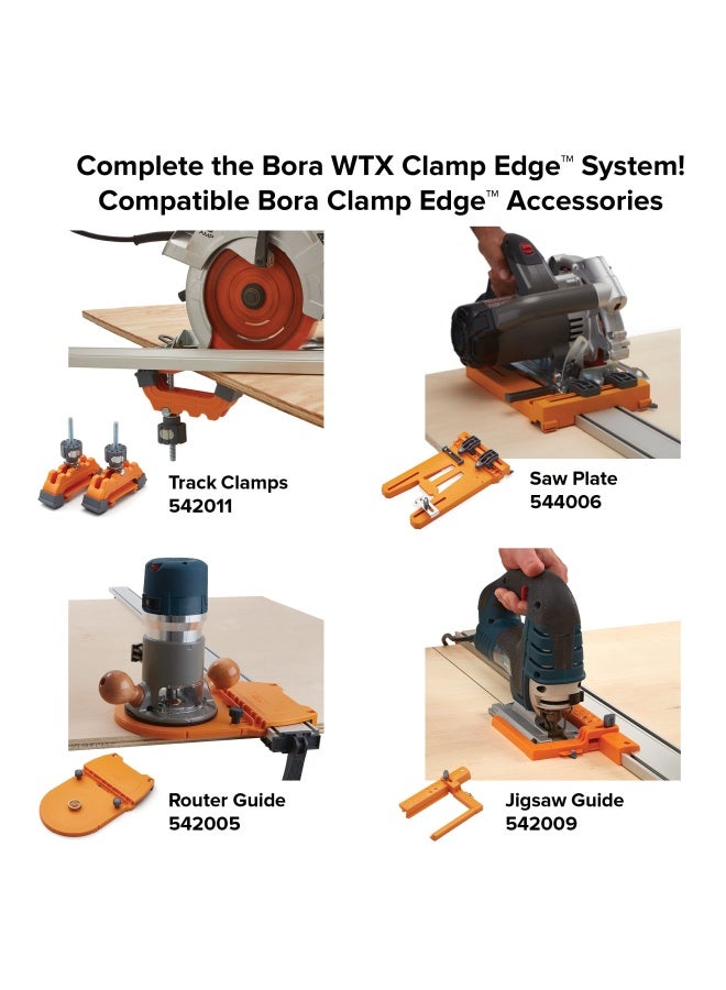 BORA Jigsaw Guide For WTX or NGX Clamp Edge. Use for making Straight Cuts  As A Steady Guide for your Jigsaw -542009 - Image 5