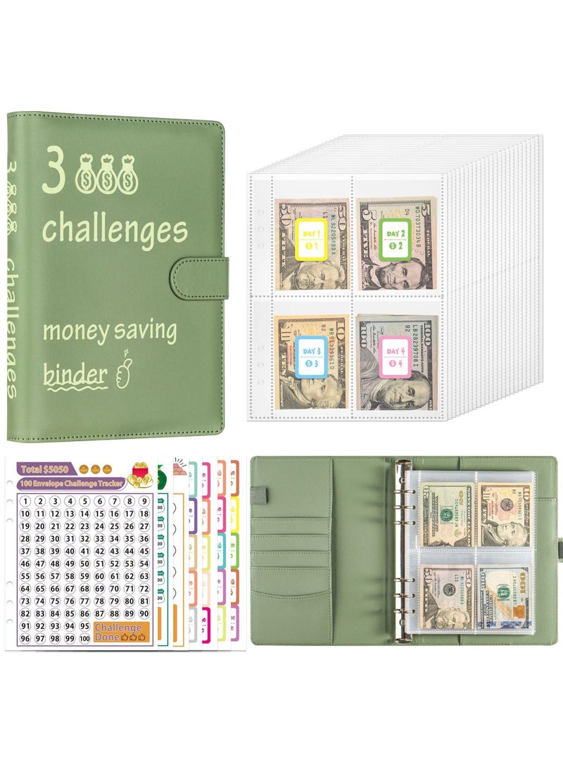 Generic Budget Binder, Cash Envelopes for Budgeting and Saving Money, Money Organizer Cash, Green  - Image 1