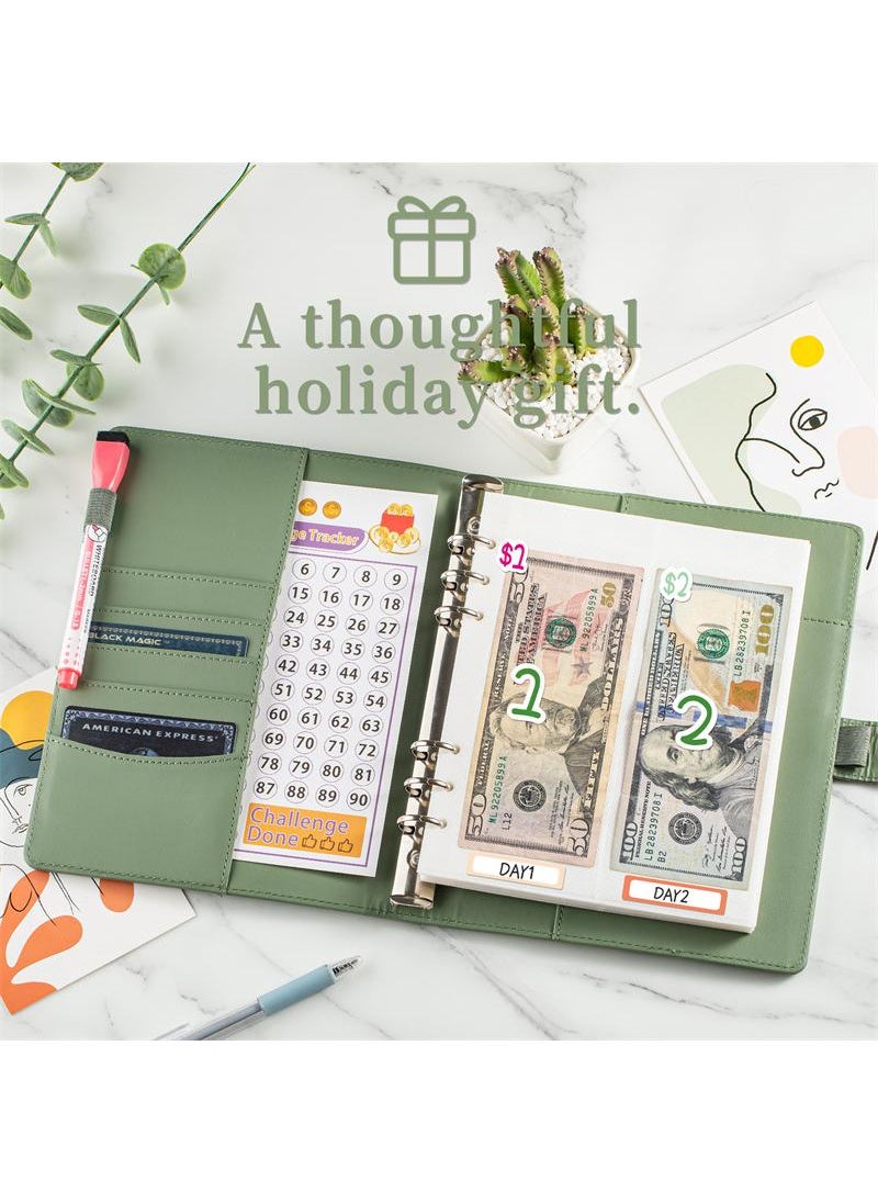 Generic Budget Binder, Cash Envelopes for Budgeting and Saving Money, Money Organizer Cash, Green  - Image 4