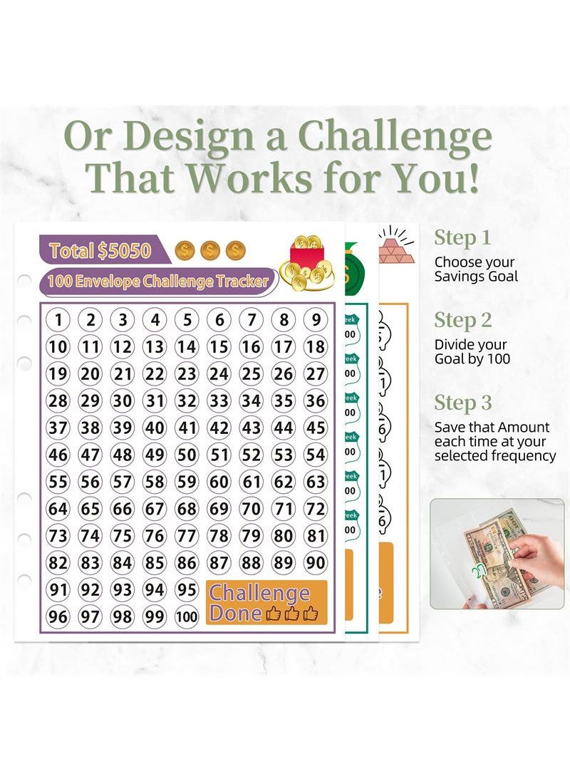 Generic Budget Binder, Cash Envelopes for Budgeting and Saving Money, Money Organizer Cash, Green  - Image 3