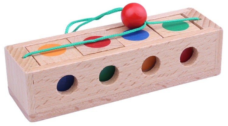 Wisdom Wheel Large Beech Kongming Lock Children'S Educational Toys For Adults And Students Decompression Burning Brain Disassembly And Reassembly Luban Lock - Image 1