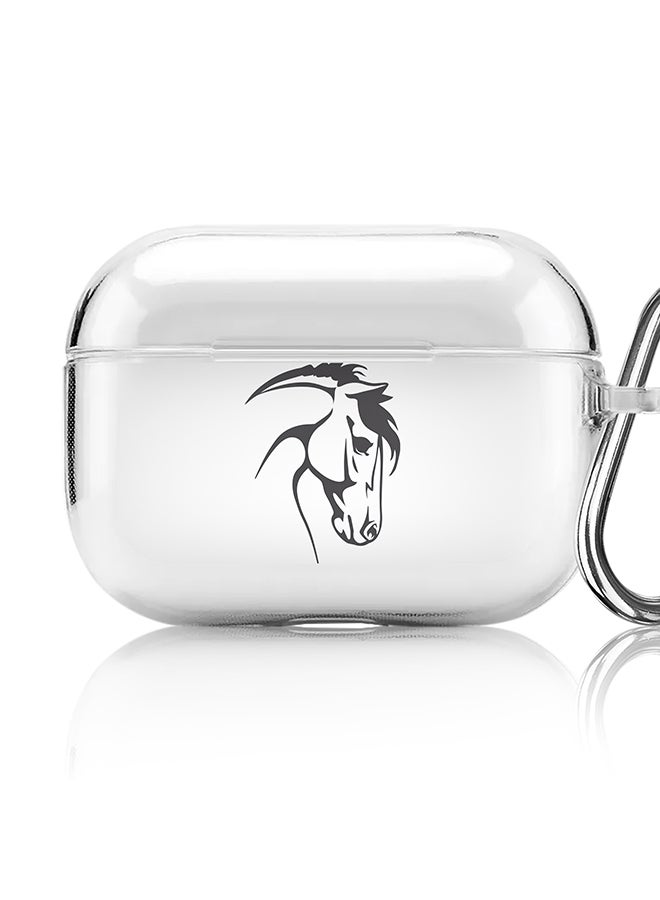 Stylizedd Classic Clear printed Case for Apple AirPods Pro 2nd Generation Thin Transparent Cover [Designed for Apple AirPods Pro 2nd Generation] - ArabStallion - Image 1