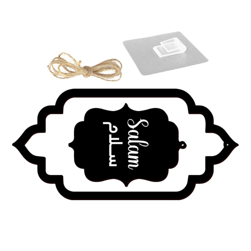 1 Set of Hanging Wood Plaque Hollow-Out Wood Sign Pendant Outdoor Porch Sign Decor - Image 1
