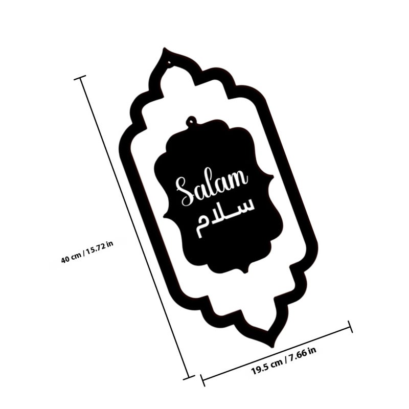 1 Set of Hanging Wood Plaque Hollow-Out Wood Sign Pendant Outdoor Porch Sign Decor - Image 2
