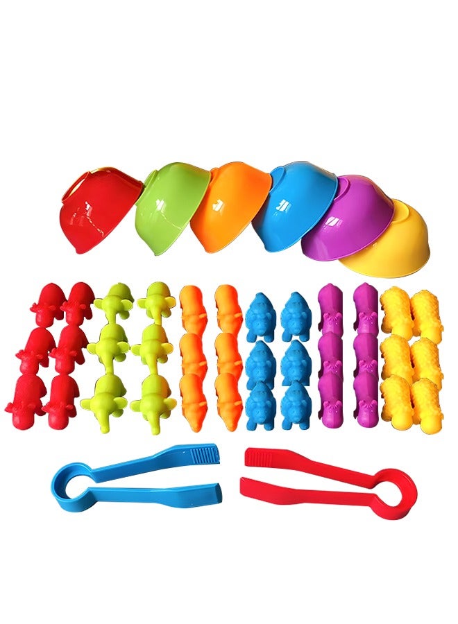 MIXDE Early Education Cognitive Toys,Children's Counting Animal Sorting Montessori Toys for  Boys Girls,Fine Motor Skill Preschool Educational Learning Activities Gifts Sensory Toys for Kids - Image 4
