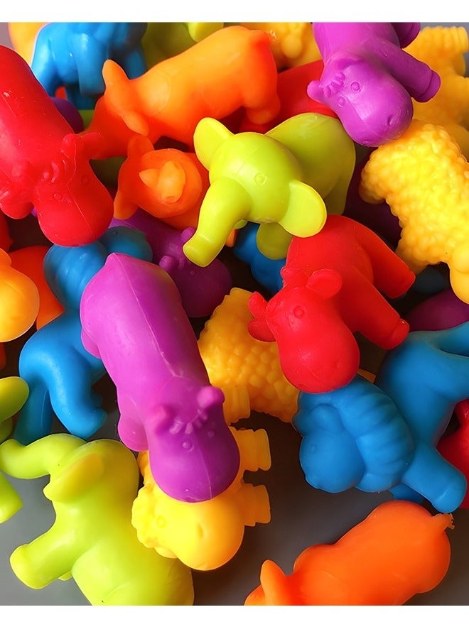 MIXDE Early Education Cognitive Toys,Children's Counting Animal Sorting Montessori Toys for  Boys Girls,Fine Motor Skill Preschool Educational Learning Activities Gifts Sensory Toys for Kids - Image 3