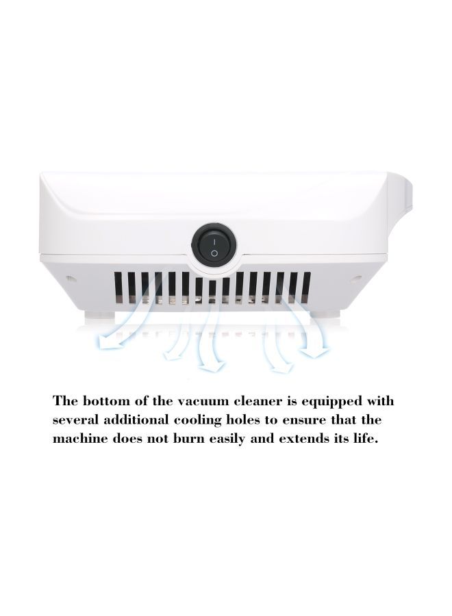 NIBEMINENT Nail Dust Collector Vacuum Cleaner White/Clear - Image 5