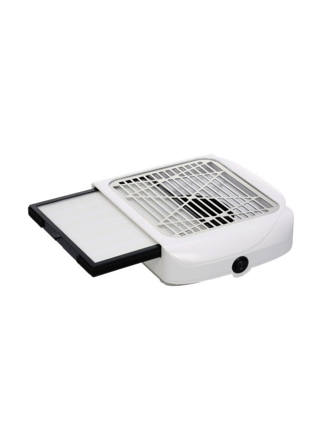 NIBEMINENT Nail Dust Collector Vacuum Cleaner White/Clear - Image 1