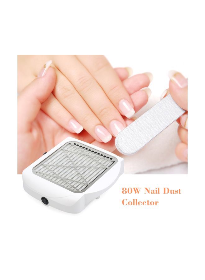 NIBEMINENT Nail Dust Collector Vacuum Cleaner White/Clear - Image 2