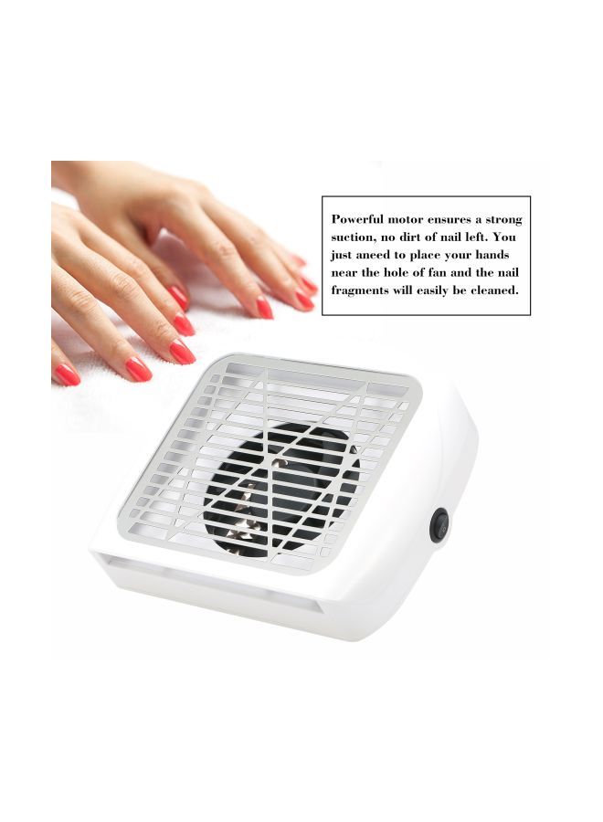 NIBEMINENT Nail Dust Collector Vacuum Cleaner White/Clear - Image 4