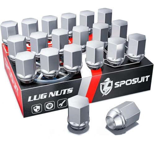 Sposuit M14x1.5 Lug Nuts - Replacement for 2019-2024 Jeep Gladiator, 2011-2024 Grand Cherokee, 2018-2024 Jeep Wrangler - OEM Factory Style Closed End Chrome Lug Nut(20 Pcs) - Image 1