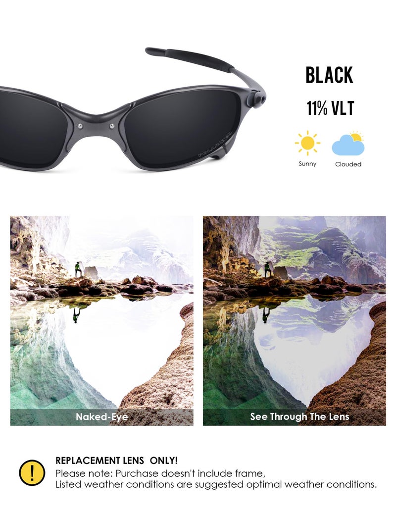 BLAZERBUCK Anti-salt Polarized Replacement Lenses & Sock Kit for Oakley Juliet - Black - Image 3