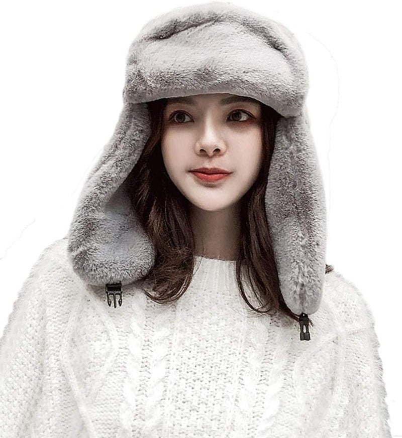MioCloth Faux Fur Winter Earflap Russian Ushanka Hat - Fur Lined Winter Cap - Image 2