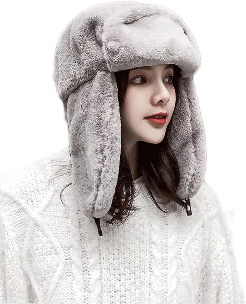 MioCloth Faux Fur Winter Earflap Russian Ushanka Hat - Fur Lined Winter Cap - Image 1