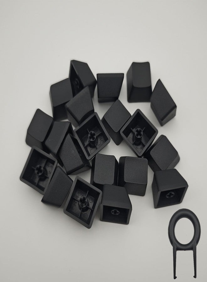 Elacgap OEM Profile Blank Black Keycaps PBT Material 1U R4 Keycap for MX switches Mechanical Keyboard (Black, 20pcs) - Image 2