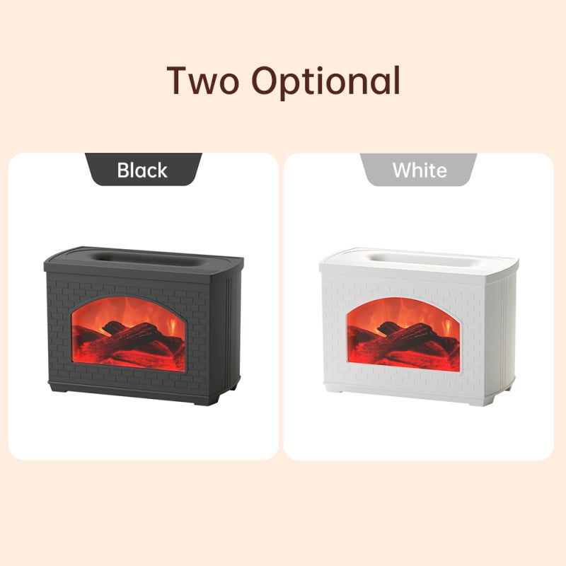 Essential Oil Diffuser 270ml Black Realistic Flame Design - Power-off Protection Air Humidifier for Home Bedroom Office Yoga Space - Image 3
