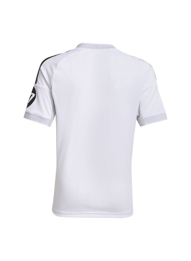 Adidas Real H Jsy Y White Football Jerseys For Junior 7-8Y - Image 2