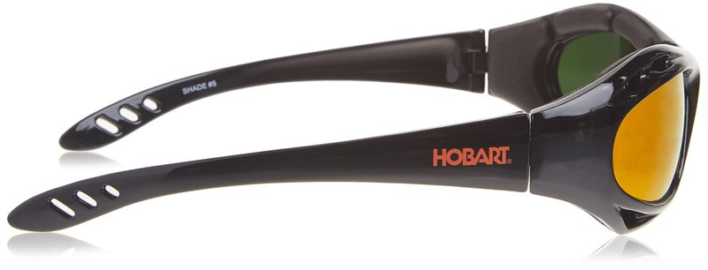 Hobart 770726 Shade 5, Mirrored Lens Safety Glasses, Black - Image 3