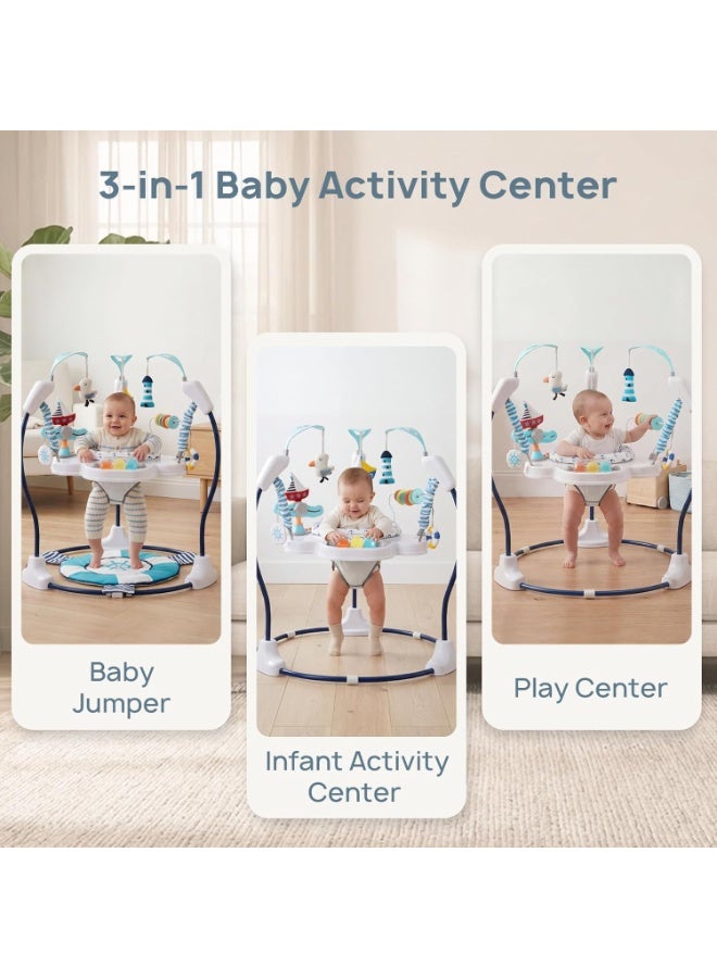 Everything For Kids Baby Activity Jumper with Music Lights Adjustable Height Portable Play Center - Image 4