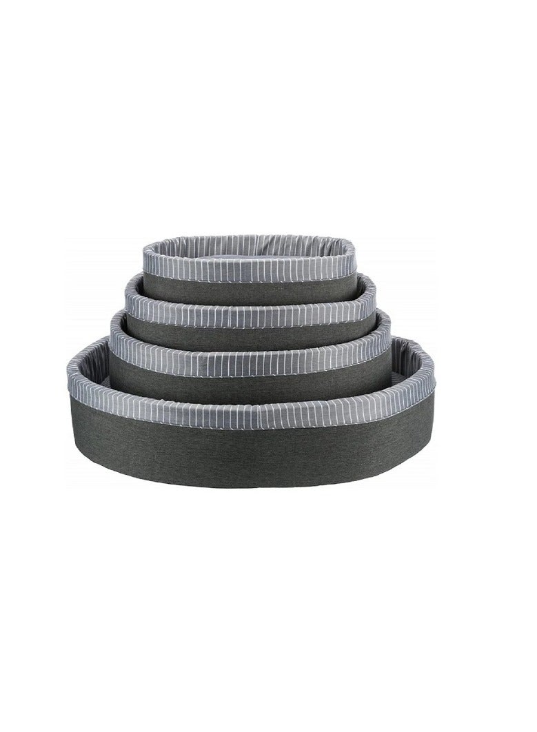 Trixie Finley Basket Grey & White Bed For Dogs - Image 1