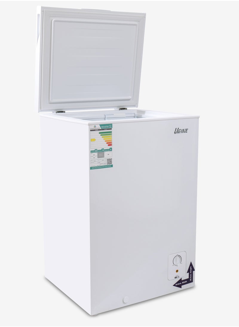 UGINE Ugine Chest Freezer 95 L, 3.3 Cu.Ft, De-Frost, White - UCFK95N  - Image 4