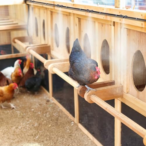 MADHOLLY Chicken Coop Cooling System for Poultry - Pre-Installed No Leakage Misting Hose with 26FT Line 7 Nozzles 3/4" Adapter, Chicken Coop Accessories for Summer Heat Backyard Garden - Image 4