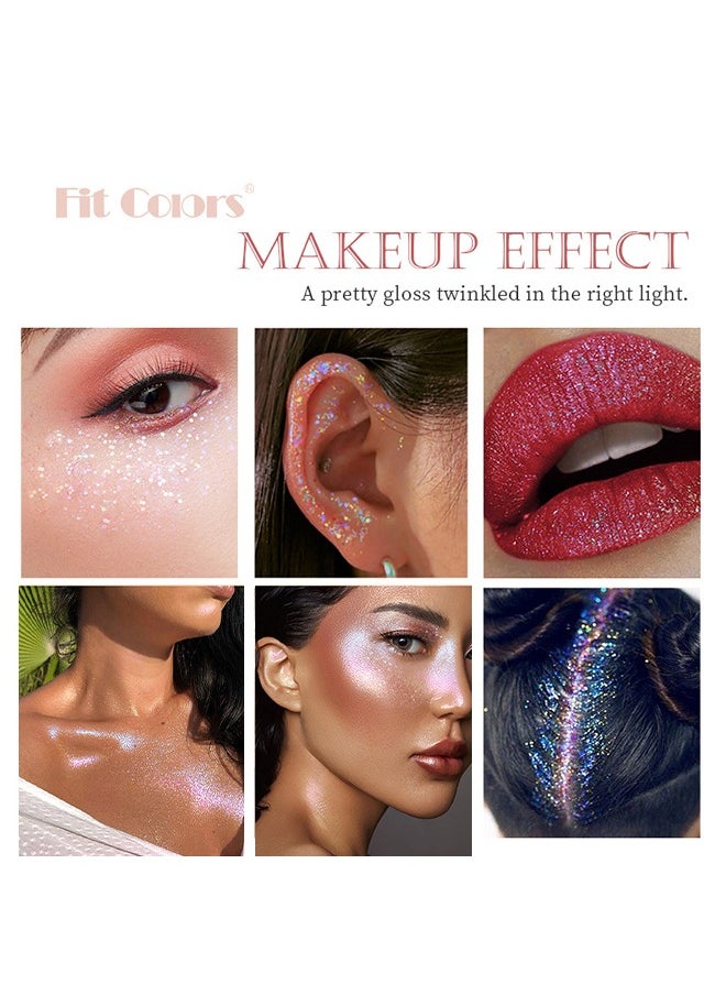 Fit Colors منطقة اللمعان - لمعان متغير اللون للوجه والجسم والشعر ، آمن وسهل الاستخدام ، مثالي لحفلات المهرجانات ، نباتي وخالي من القسوة # 04  - Image 4