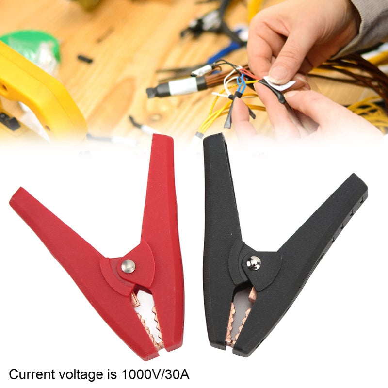 Steel Copper Plated ABS Insulated Electrical Test Clamp Set 5 Pcs 30A 26mm Opening - Image 3