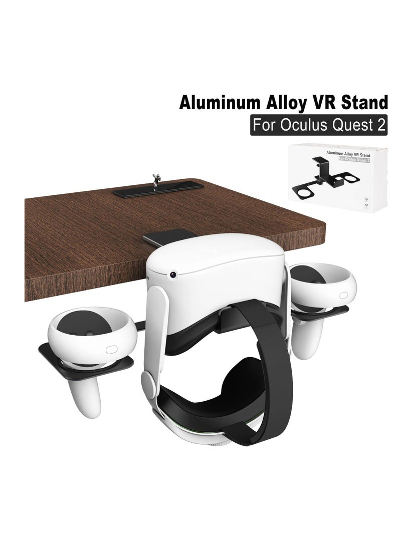 KASTWAVE - VR Stand, VR Display Holder Under Desk, Virtual Reality Headsets Metal Stand, Storage Hook Universal Clamp-on Desk Hanger Hooks, for Oculus Quest 2/Quest/Rift S, HTC Vive Pro, PSVR 2 - Image 1