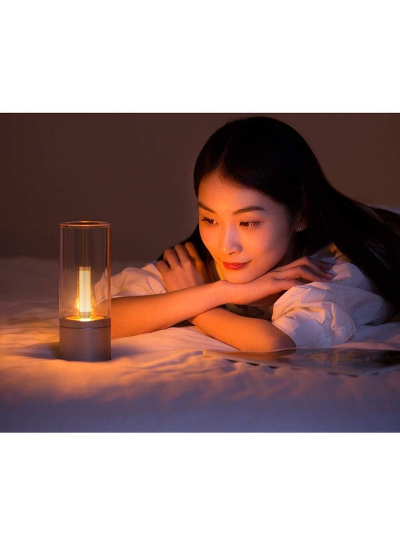 Yeelight Candela, Rechargable Smart Led Candle Ambiance Bluetooth App Rotate Control, Night Light Bedside Lamp - Image 3