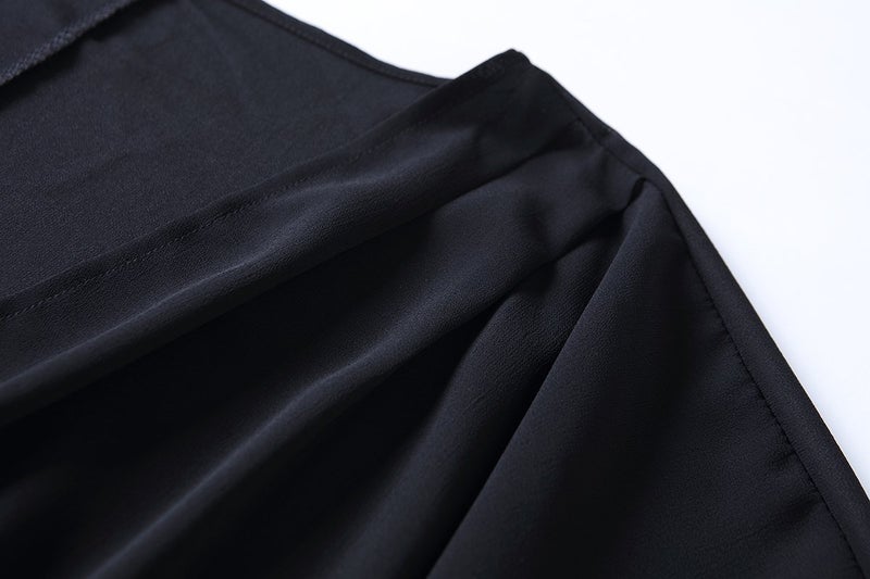 Olrain كيمونو كاردينغ كيبس نسائي مزخرف بالأزهار من أولراين بأكمام بات 3/4 (كبير، أسود-1) - Image 5