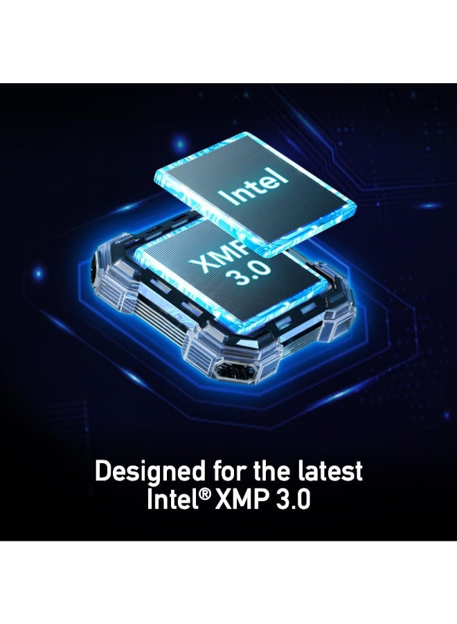 ليكسار ذاكرة RAM DDR5 RGB سعة 32 جيجابايت (2x16 جيجابايت) بتردد 6400 ميجاهرتز CL32 1.4 فولت - متوافقة مع Intel XMP 3.0 و AMD Expo | LD5EU016G-R6400GDLA - Image 4