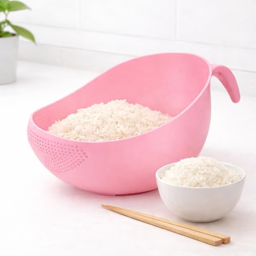 Lembose Food Strainer Colander, Fruit Basket, Pasta Strainer, Vegetable Strainer, Kitchen Sieve, Washing Bowl, Unbreakable, (Color May Vary), Plastic - 11.3 x 18 x 24.1cm - Image 3