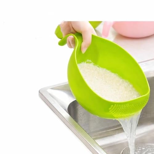 Lembose Food Strainer Colander, Fruit Basket, Pasta Strainer, Vegetable Strainer, Kitchen Sieve, Washing Bowl, Unbreakable, (Color May Vary), Plastic - 11.3 x 18 x 24.1cm - Image 1