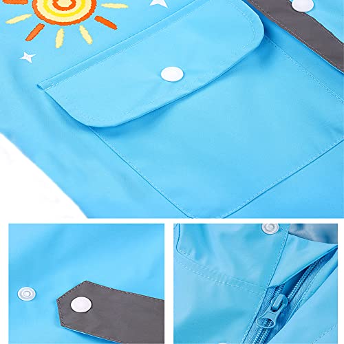 Fewlby Kids Toddler Boys Girls Rain Suit Waterproof One Piece Coverall S Size 1-2 Years - Image 4