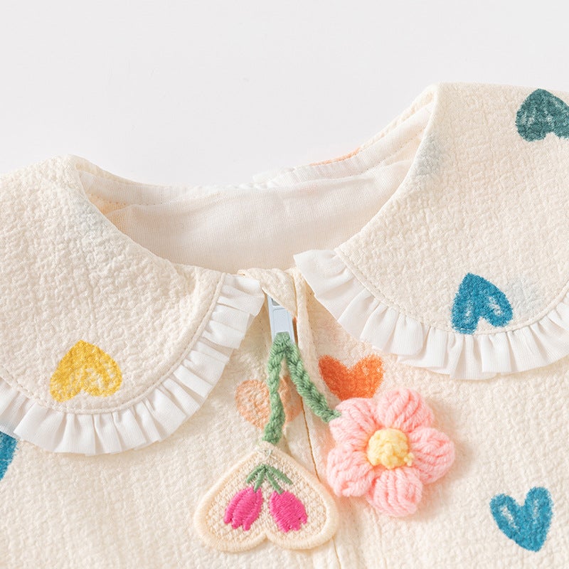 2025 Girls' Topss Long Sleeve Cardigans Fashionable And Cute Baby Girl Love Easiest For Match Tops One-Year-Old Gifts - Image 5