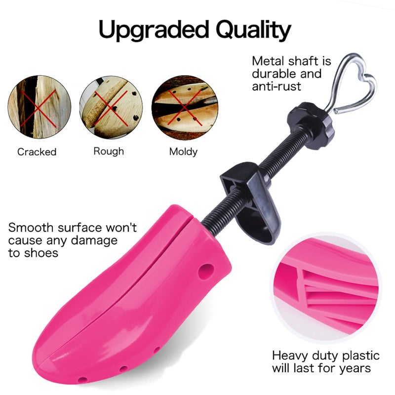 LANNEY Shoe Stretcher Women Wide Feet - 4 Way Adjustable Stretch Width and Length Shaper Shoe Tree Widener Expander - Image 2