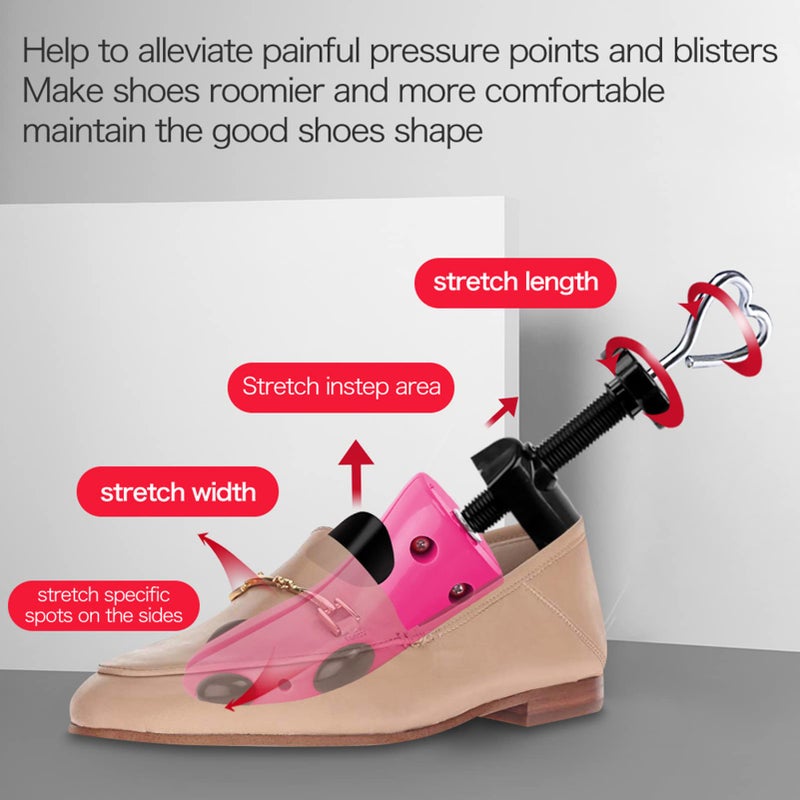 LANNEY Shoe Stretcher Women Wide Feet - 4 Way Adjustable Stretch Width and Length Shaper Shoe Tree Widener Expander - Image 3