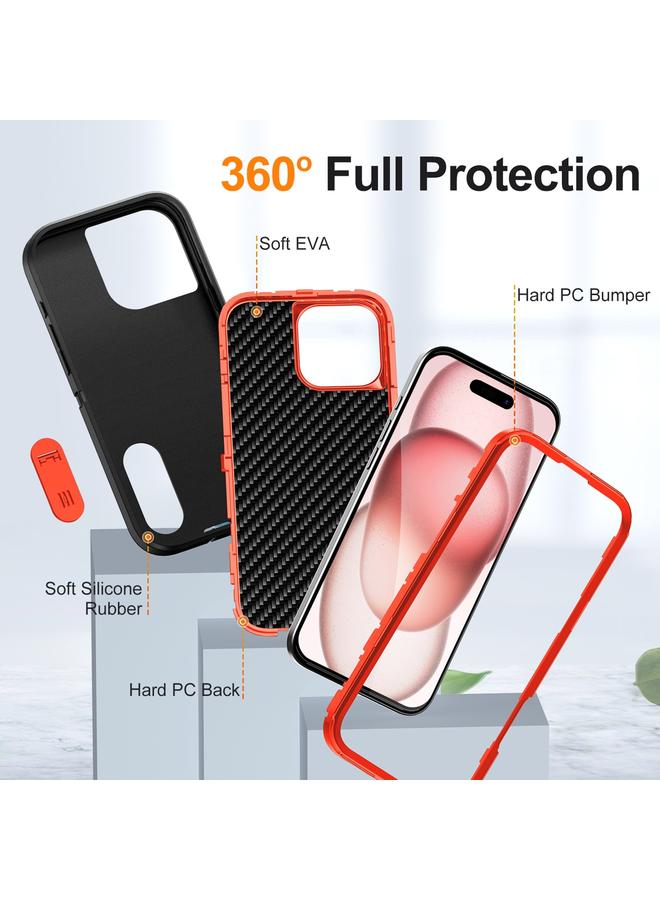 S-TOP Case For iPhone 16 Pro Rugged PC + Silicone Phone Case with Holder - Image 4