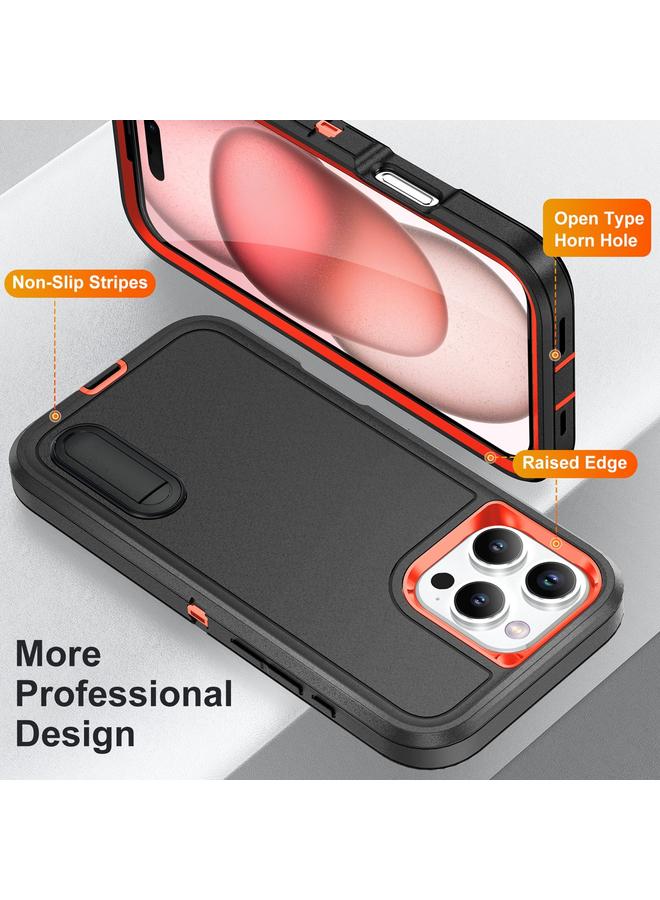 S-TOP Case For iPhone 16 Pro Rugged PC + Silicone Phone Case with Holder - Image 3