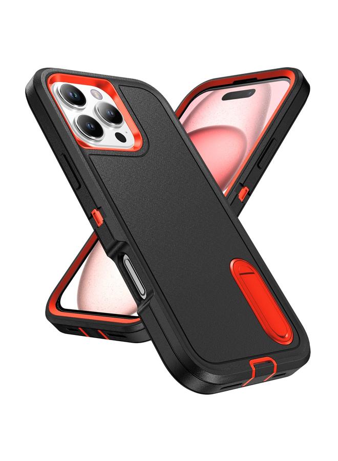 S-TOP Case For iPhone 16 Pro Rugged PC + Silicone Phone Case with Holder - Image 2