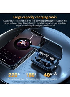 SHOPI M19 Wireless Bluetooth Earbuds TWS Earphones Intelligent Touch Control LED Display Flashlight Power Bank Function  - Image 4