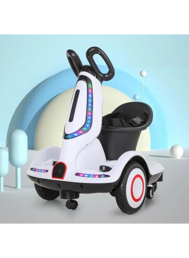 سكوتر كهربائي مزود بالريموت للتحكم ومزود بالبلوتوث متعدد الوظائف للاطفال ثلاثي العجلات مع محرك مزدوج وموسيقى واضواء كهربائية للأطفال سكوتر متوازن للأولاد والبنات - Image 1