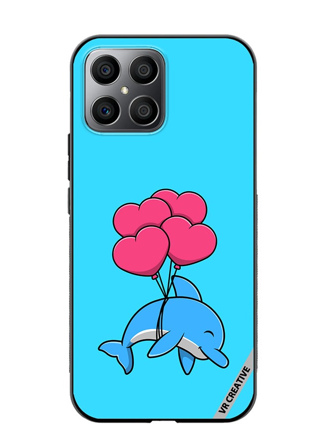 VR CREATIVE Protective Case Cover For Honor X8 Cute Dolphin Design Multicolour