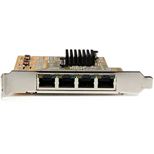 StarTech.com 4 Port PCIe Network Card - Standard Profile - RJ45 Port - Realtek RTL8111H Chipset - Ethernet Network Card - NIC Server Adapter Network Card , TAA (ST1000SPEX43) - Image 2