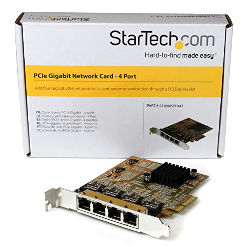 StarTech.com 4 Port PCIe Network Card - Standard Profile - RJ45 Port - Realtek RTL8111H Chipset - Ethernet Network Card - NIC Server Adapter Network Card , TAA (ST1000SPEX43) - Image 5