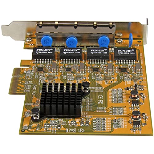 StarTech.com 4 Port PCIe Network Card - Standard Profile - RJ45 Port - Realtek RTL8111H Chipset - Ethernet Network Card - NIC Server Adapter Network Card , TAA (ST1000SPEX43) - Image 3