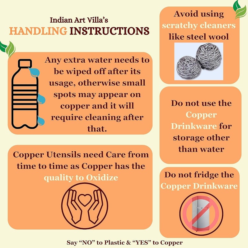 Indian Art Villa Printed Copper Jug Pitcher Storage Serving Water Yoga Ayurveda Healing 1500 ML - Image 4