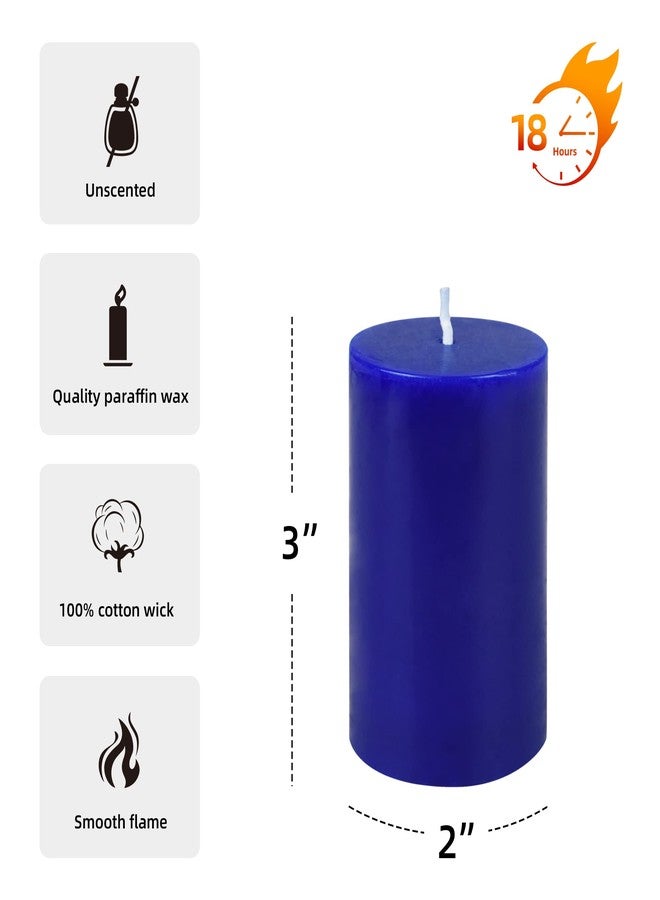 Jeco “2” Diameter by 3” Blue Pillar Candle,CPZ-2306 - Image 4
