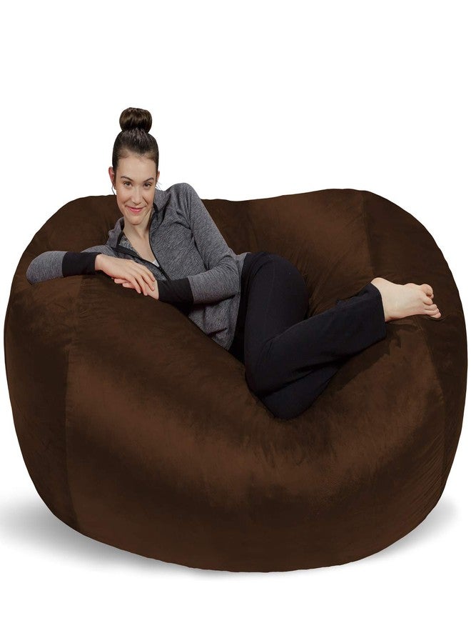 Sofa Sack غطاء كرسي بين باج فقط - لا يشمل البين باج - غطاء بديل، 6 أقدام، لون شوكولاتة - Image 1